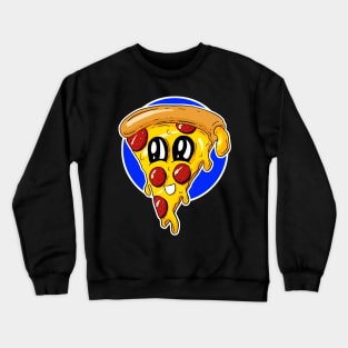 Pizza Slice Polly Cartoon Crewneck Sweatshirt